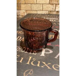 Vintage Set of 3 Fortecrisa 3" Purple / Amethyst - Ribbed Glass Mugs Forte Crisa